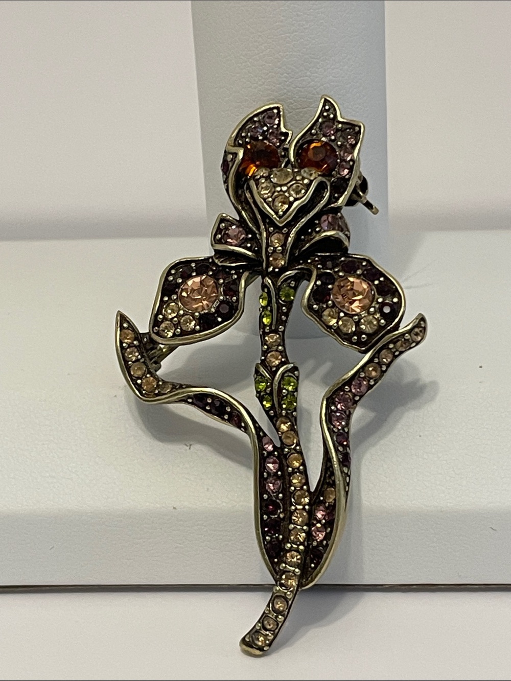 Vintage Heidi Daus Crystalline Iris Brooch